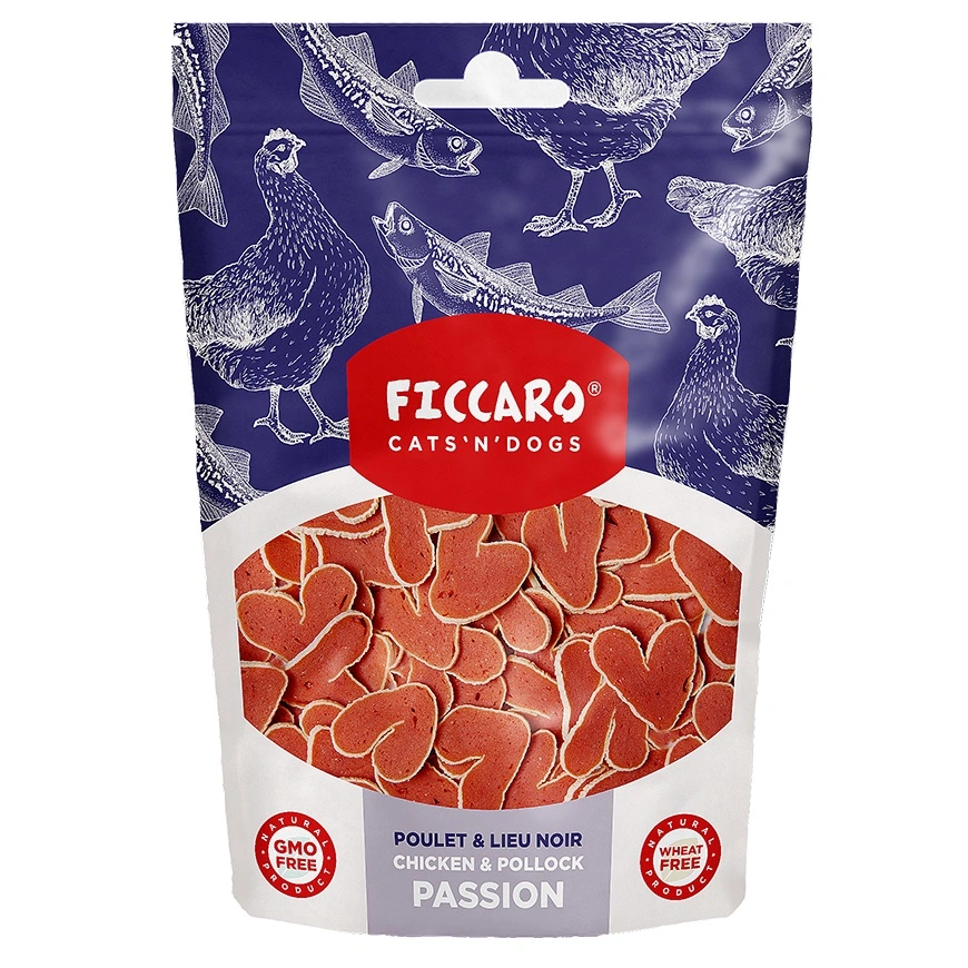FICCARO Hundesnack Kylling & Sej Passion - små bidder 100 g